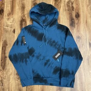 LEGENDS Fairfax Hoodie Mens XL Ink Blue Charcoal Tie Dye Cotton Pullover USA
